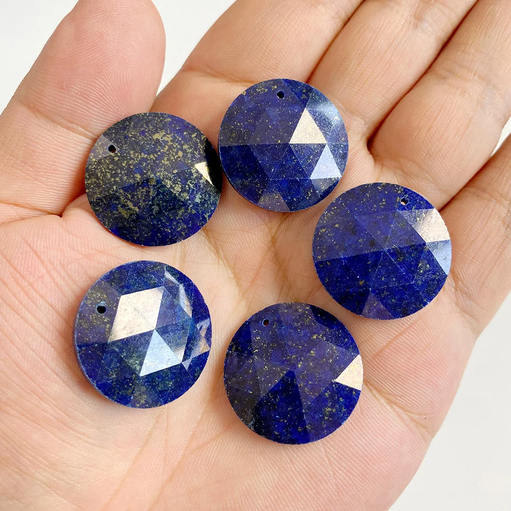 

Оптовая продажа 27 мм граненые круглые каменные бусины из натурального камня аметисты лазурит бусины для изготовления ювелирных изделий DIY аксессуары