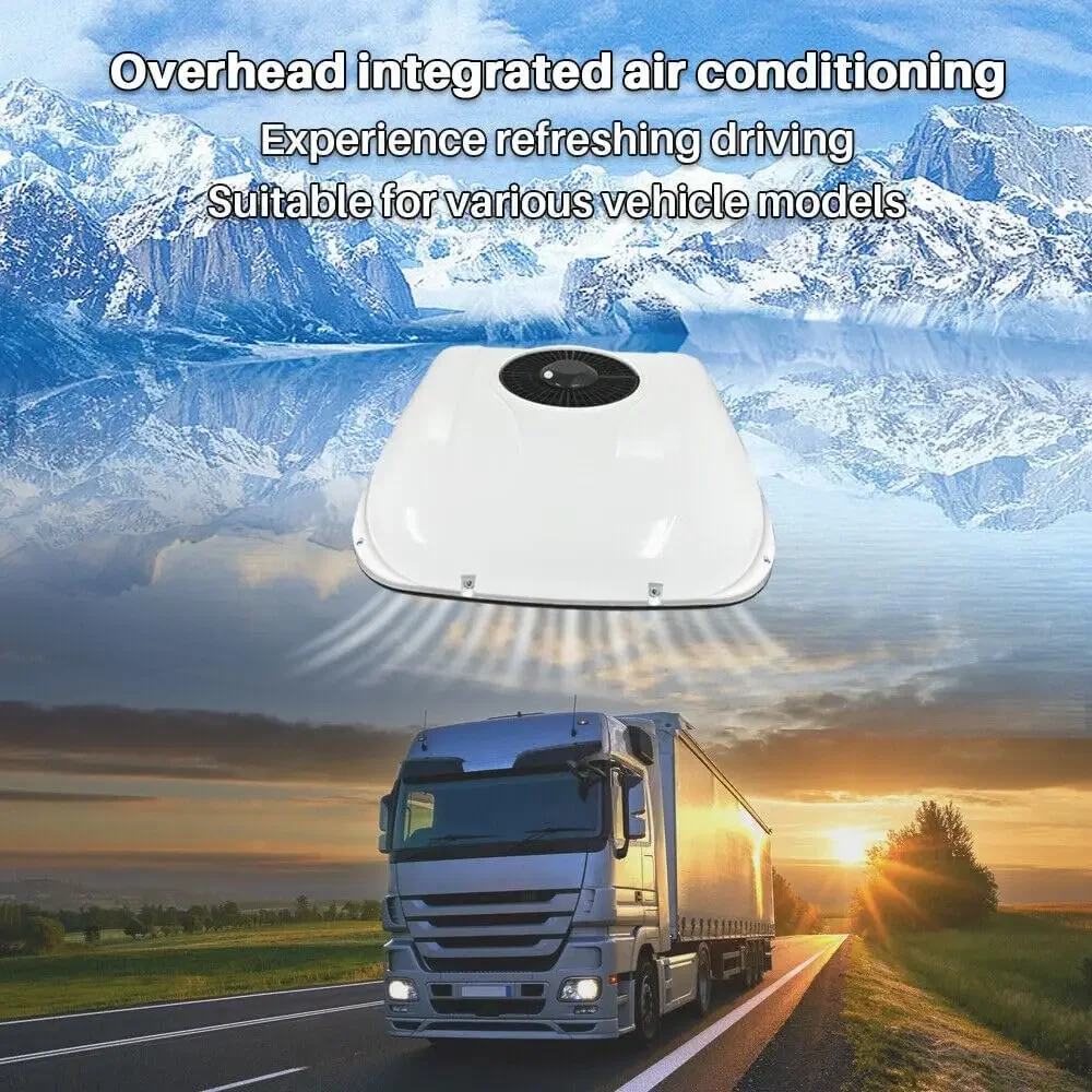 Treeligo 12V/24V Cooling RV Rooftop Air Conditioner 13500BTU Electric Parking Air AC Unit for Motorhome Truck Camper Van Caravan