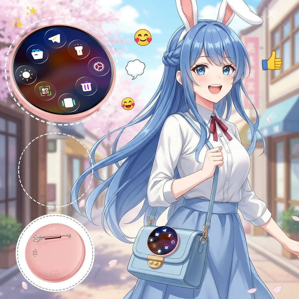 Dynamic Electronic Badge Anime Merchandise Digital Display B