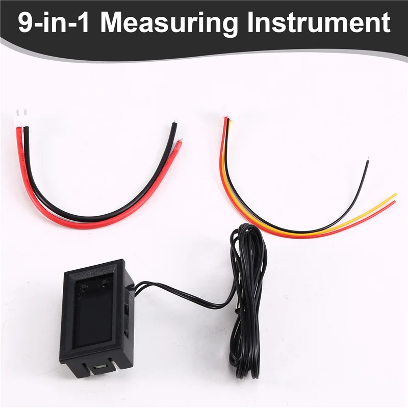 DC 100V 10A Voltmeter Ammeter KWS Power Energy Meter LED Digital DC Wattmeter 9-In-1 Multi-Function Measuring Instrumenta52q