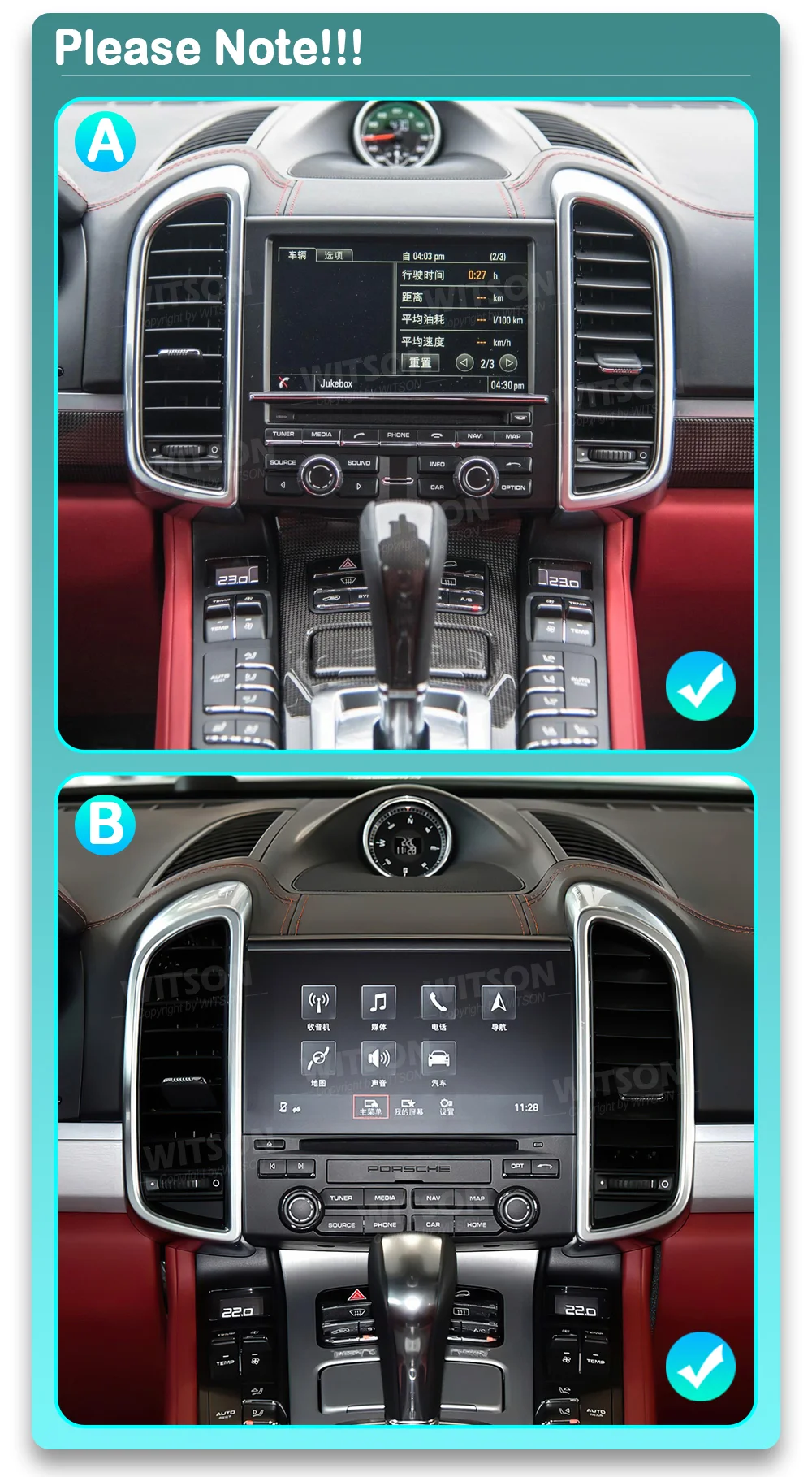 8.4'' without DVD Android 14 Car Radio For Porsche Cayenne II 958 955 957 2011-2017 Car Multimedia Stereo Carplay 4G Wifi GPS