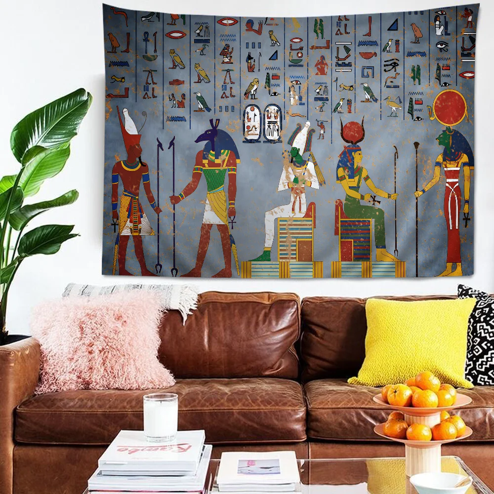 

Ancient Egypt Egyptian Printed Large Wall Tapestry Hanging Tarot Hippie Wall Rugs Dorm Home Decor