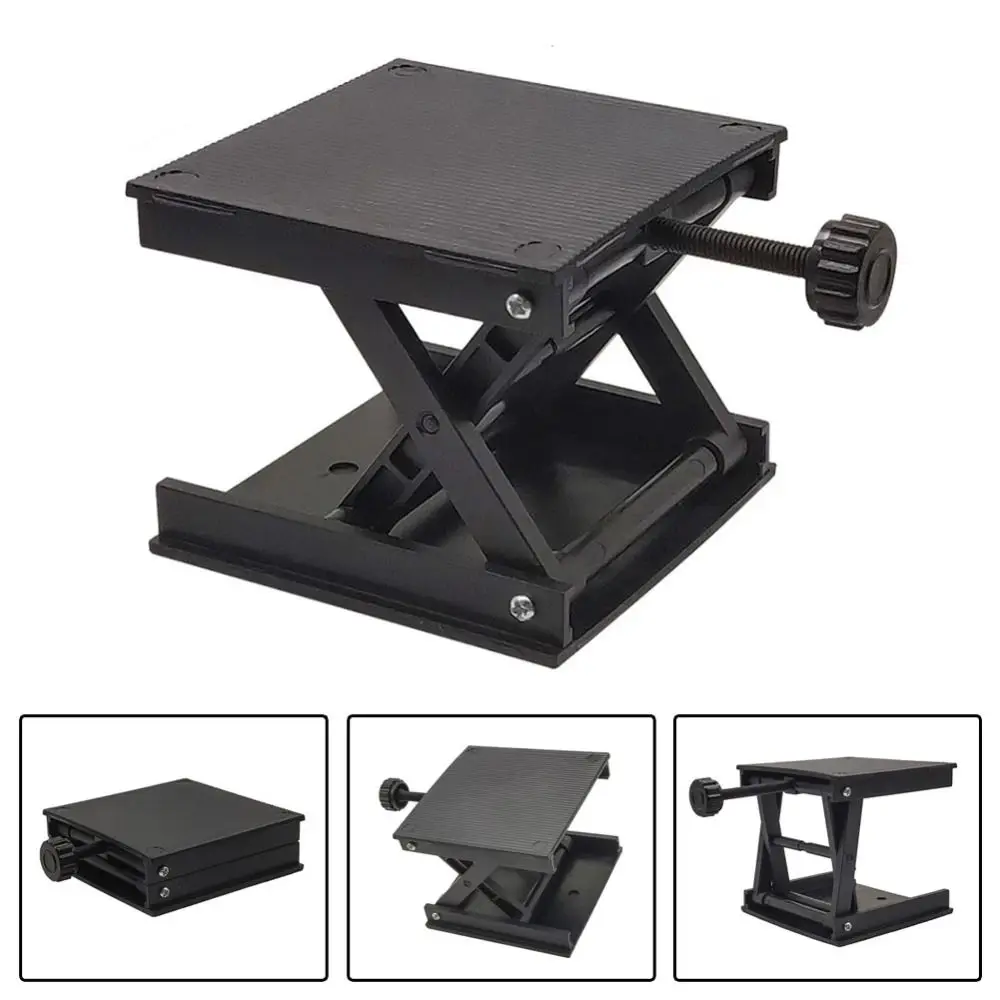 1Pcs Durable Plastic Lifting Platform 90x90mm Small Laboratory Table Adjustable Lifting Height Experiment Workbench