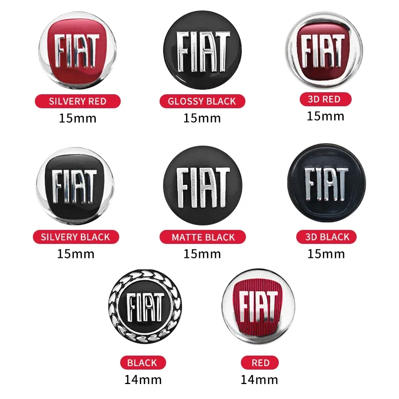 5/10/20pcs 3D Aluminum Car Remote Control Key Logo Emblem Sticker Decal for FIAT 500 Palio Ducato Bravo Punto Tipo Stilo Panda