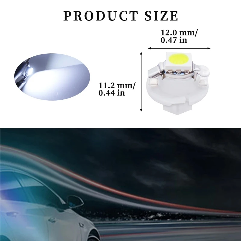 مصابيح LED للوحة القيادة ، مصابيح المؤشر الجانبي ، 7 ألوان ، B8.4 ، B8.4 ، B8.4D ، 1 SMD ، 12V ، 10 V ، جديد تمامًا