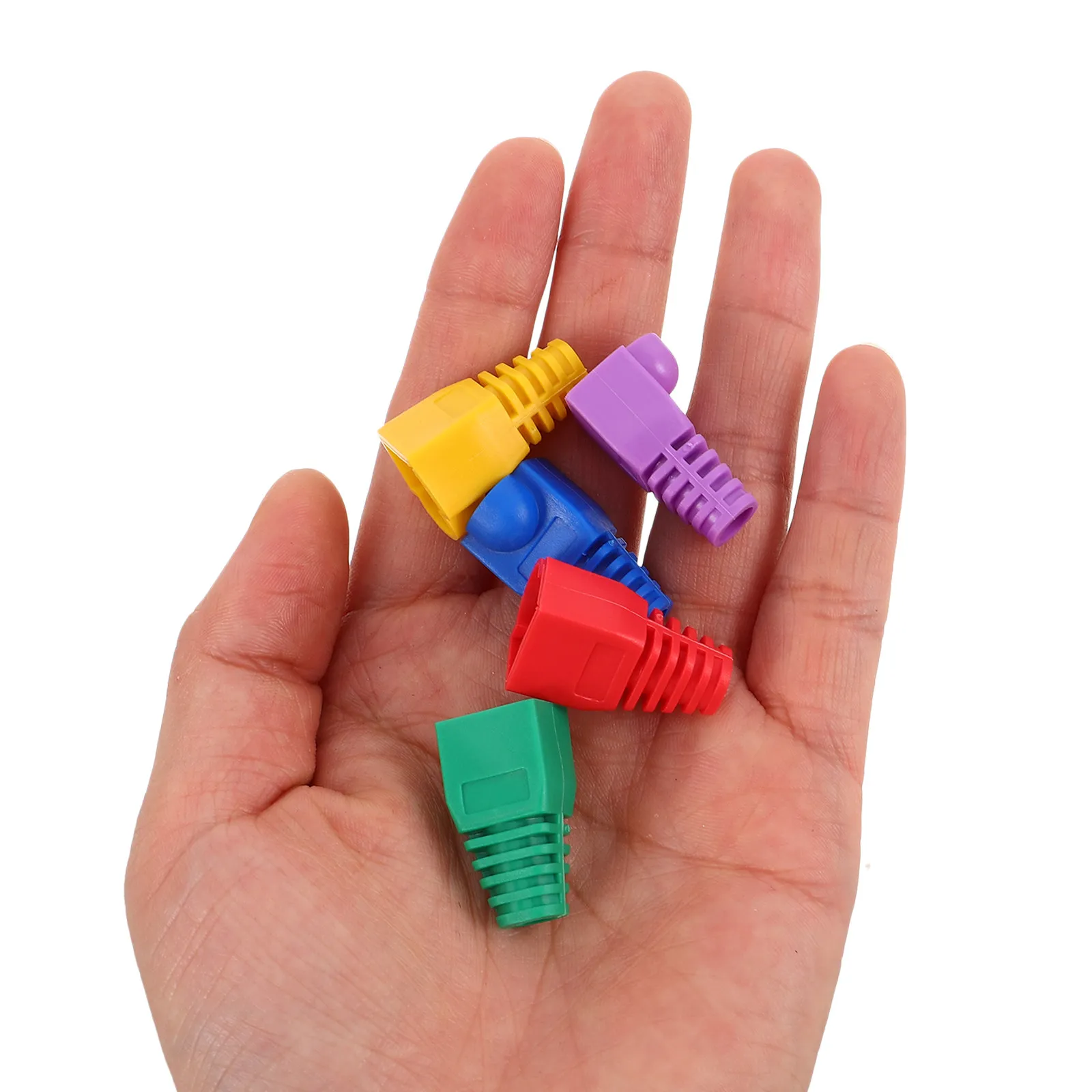 50Pcs Cable Connector Sleeve Covers Ethernet Boot Head Protective Caps Wire Cover Ethernet Port Protection Boots for Network
