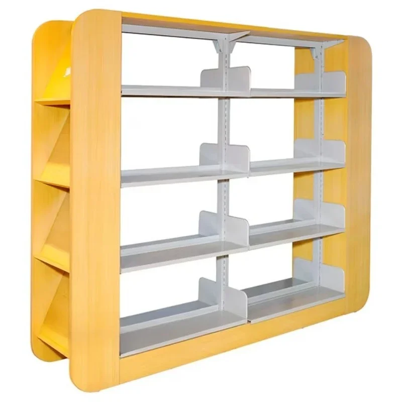 School furniture metal bookshelf combination library iron modern 6-layer bookshelf, convenient and practical