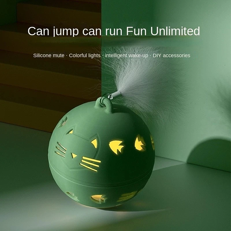 

Интерактивная игрушка для кошек Crazy Ball, самодвигающийся котенок, прыгающий мяч, игрушкиJAS