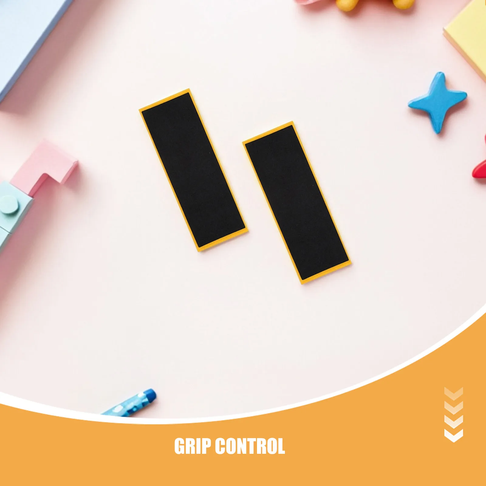18Pcs Black Foam Grip Tape for Fingerboards - Ultra-Thin Anti-Slip Adhesive Sheets with Precise Cut for Easy Application on