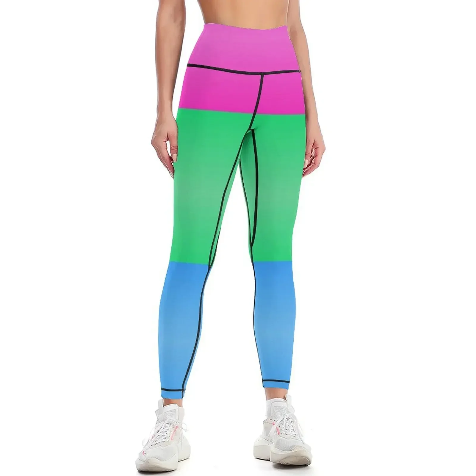 

Polysexual Pride Flag Leggings Fitness clothing Clothing fitness Women's sports Women's gym Womens Leggings