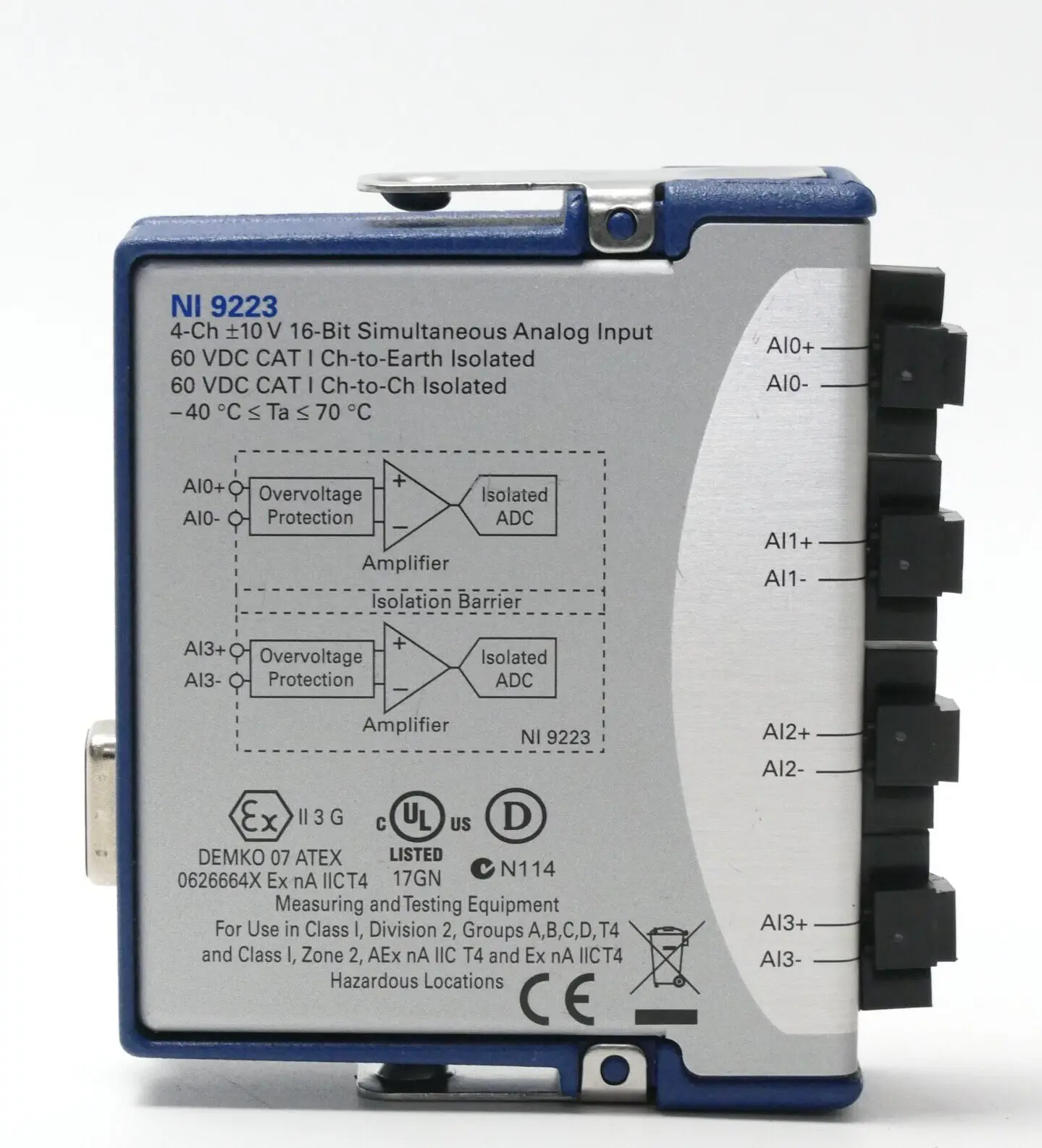 US NI 9223 4-channel ± 10V Analog Input Module, 16-bit Synchronous Mining