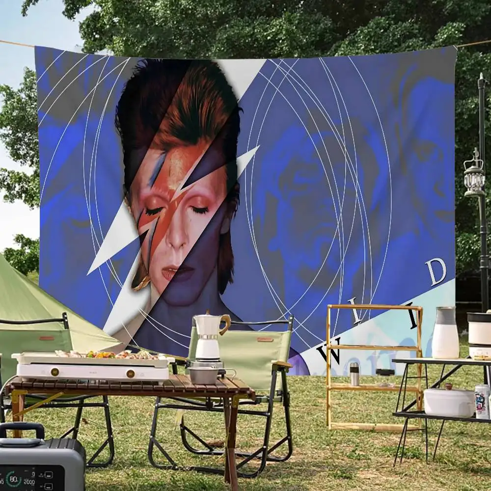 Singer D-David B-Bowie Colorful Flag Wall Hanging Bohemian Wall Banner Mandala Indoor Art Decor
