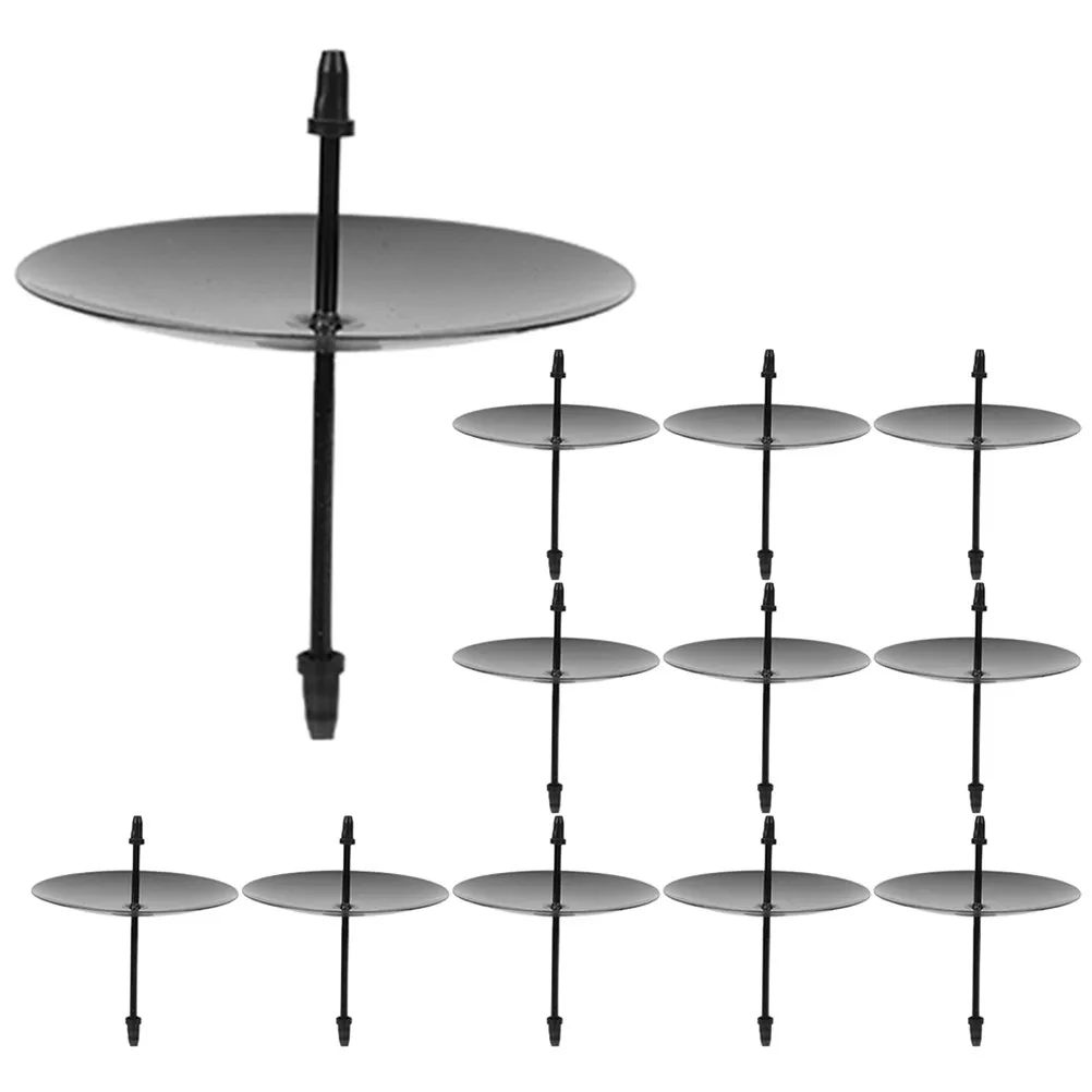 12Pcs Iron Fixator Rack Round Metal Holder for Tealight Pillar Candles Christmas Advent Thanksgiving New Year