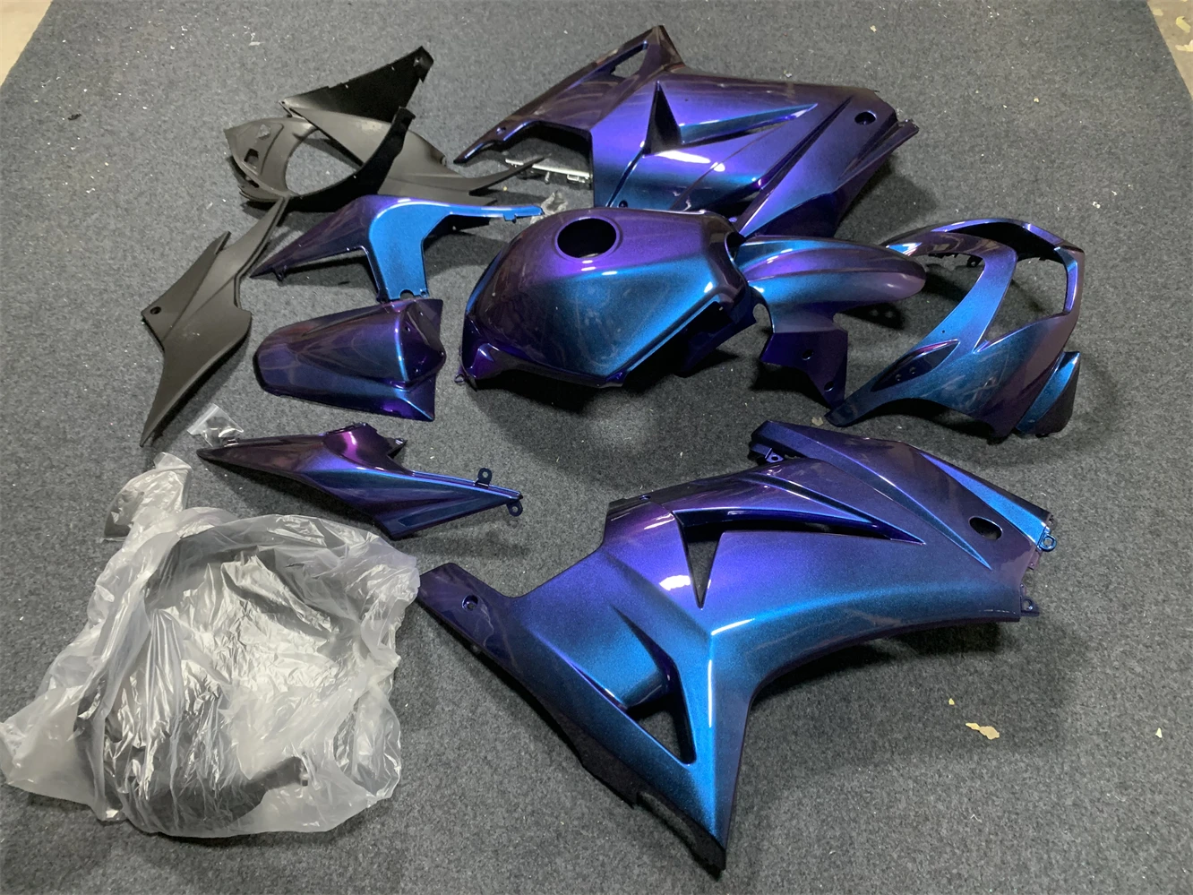 Motorcycle Fairing Kit fits Ninja 250 2008 2009 2010 2011 2012 ZX250 EX250 08 09 10 11 12 Year fairing Blue Purple motorcycle