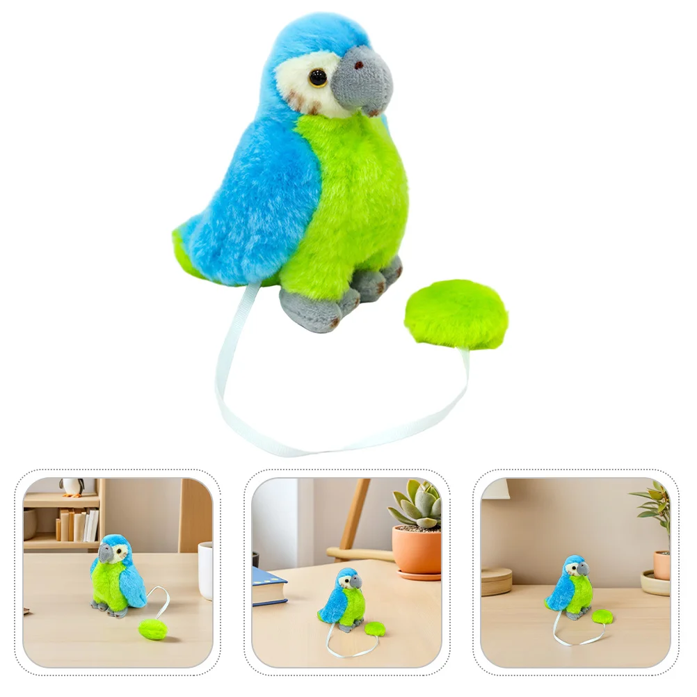 ตุ๊กตานกแก้วสีน้ำเงินแบบสวมไหล่  นกมาคอว์เหมือนจริง  อุปกรณ์ประกอบชุดโจรสลัด  ของชำร่วยงานปาร์ตี้ฮาโลวีน  ของตกแต่งคอสเพลย์