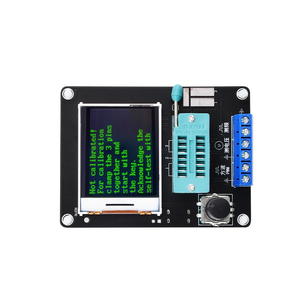 Imagem -03 - Display Lcd Transistor Diodo Tester Esr Tensão Medidor de Freqüência Pwm Gerador de Onda Quadrada Kit Eletrônica Gm328a