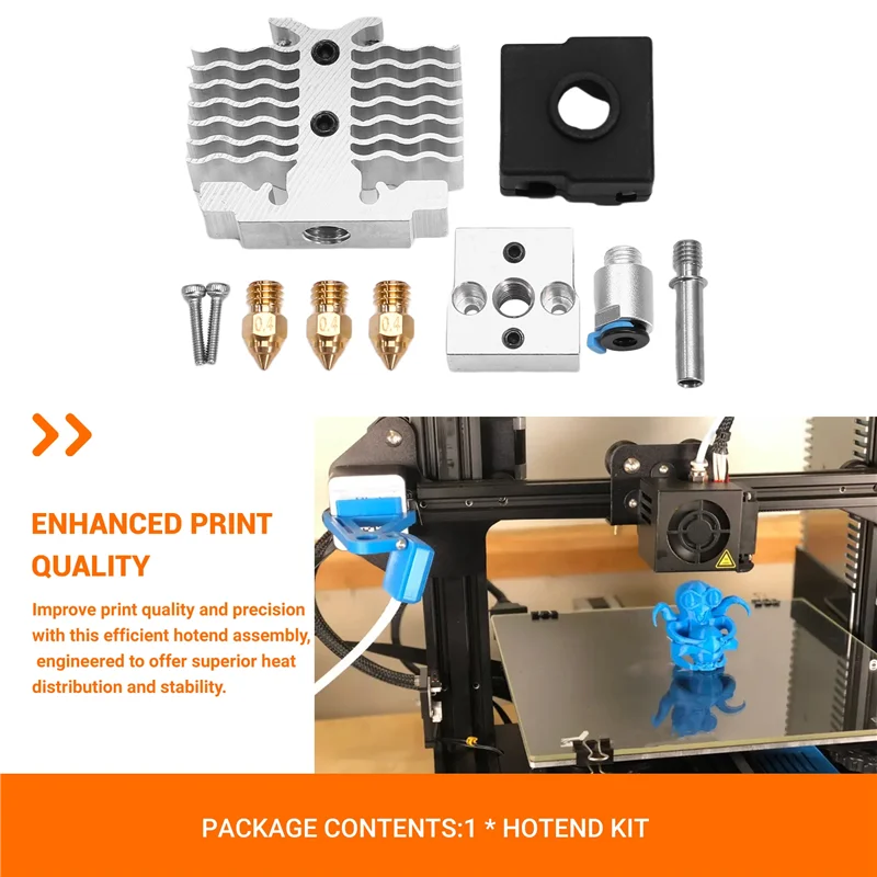 

AU61-Hotend Kit Heat Block Heater Thermistor For Ender 3 Neo V2 Neo Max Neo 3D Printer Parts