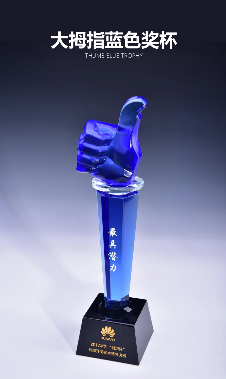 

Customize Custom Business Birthday gift -TOP COOL company Teacher Colleague Lover BEST crystal Trophy statue