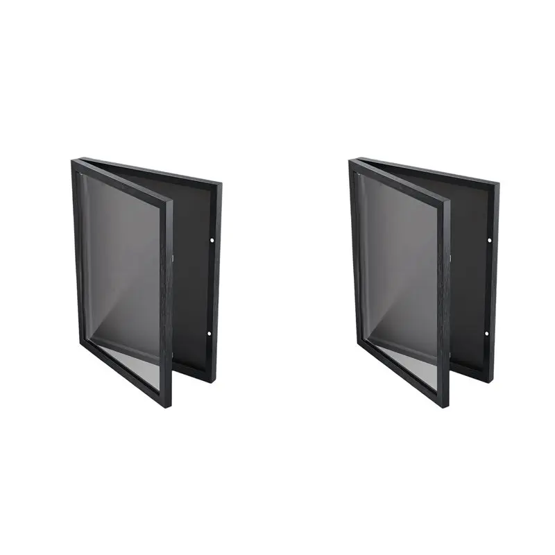 【CHRISTMAS 】2X T Shirt Display Frame, 18X14inch Shadow Box T Shirt Frame With 98% UV Protection Acrylic, 1Inch Depth Of Usable S