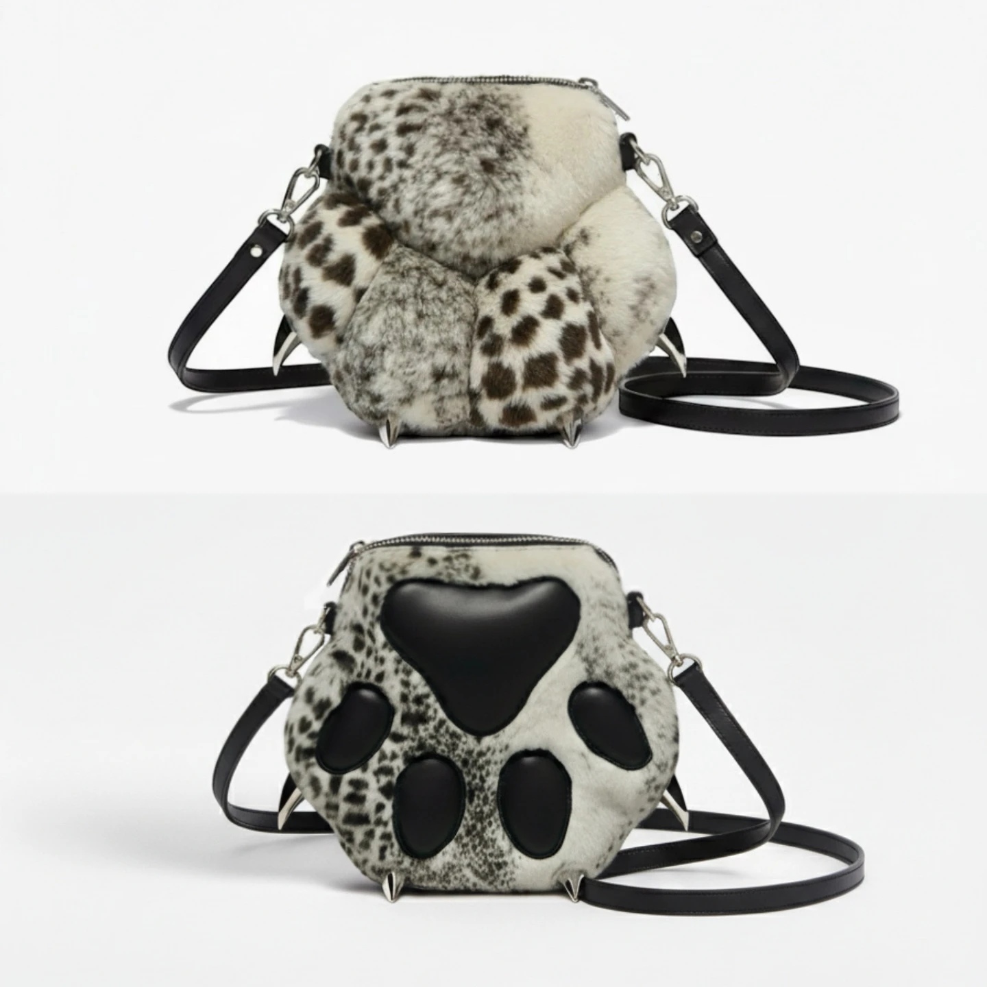 Luxury Brand Original Sexy Leopard Print Bear Paw Bag 2026 Personalized High-end Feeling Shoulder Crossbody Bag For Women Trendy