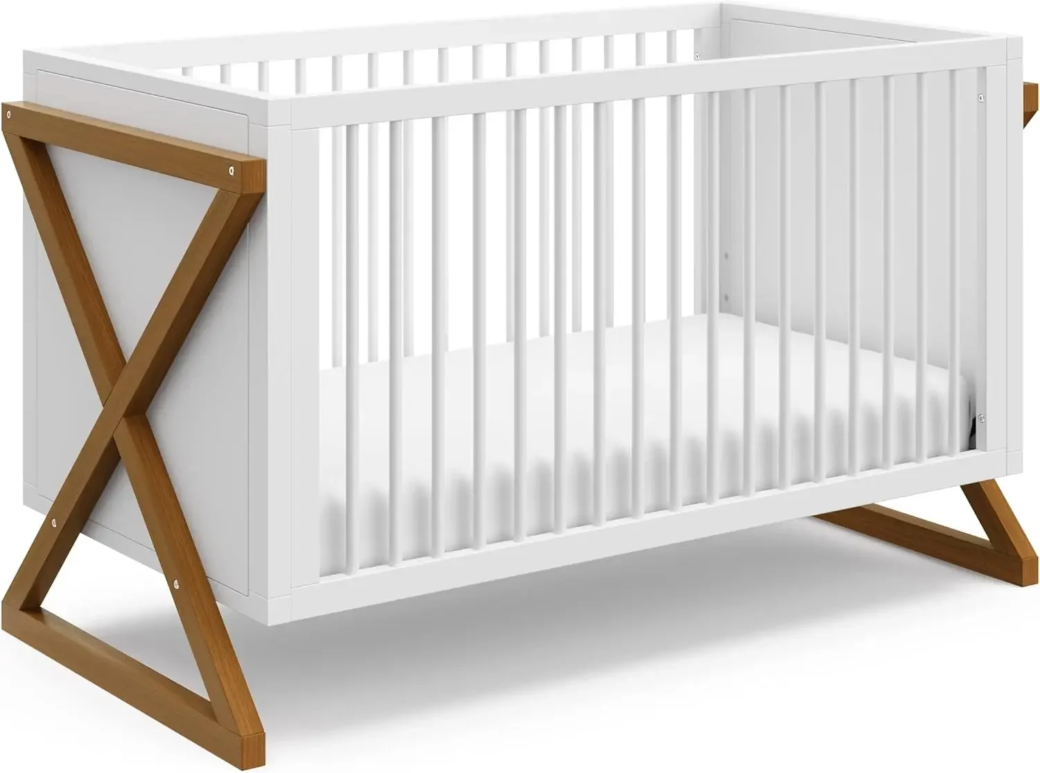 Storkcraft Equinox culla convertibile 3 in 1 (Driftwood Vintage) si converte facilmente in lettino e Daybed per bambini, regolabile in 3 posizioni