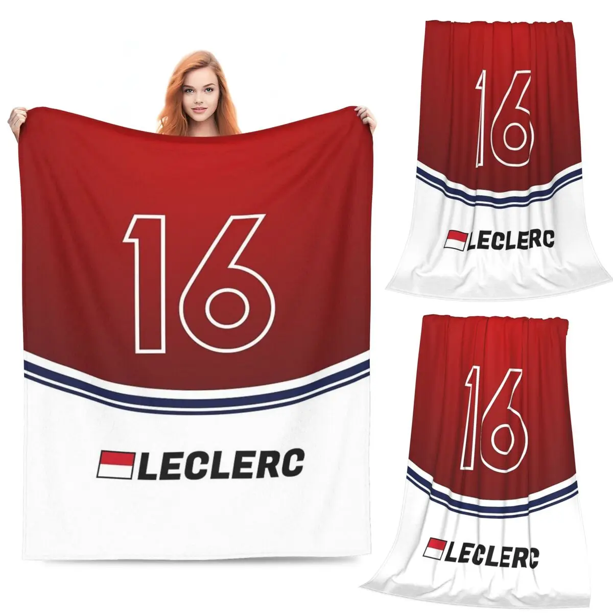 

F1 2018 #16 Leclerc Blanket Fleece Sofa Throw Blanket Breathable Throw Blankets for Home Bedroom Outdoor Throws Bedspread Quilt