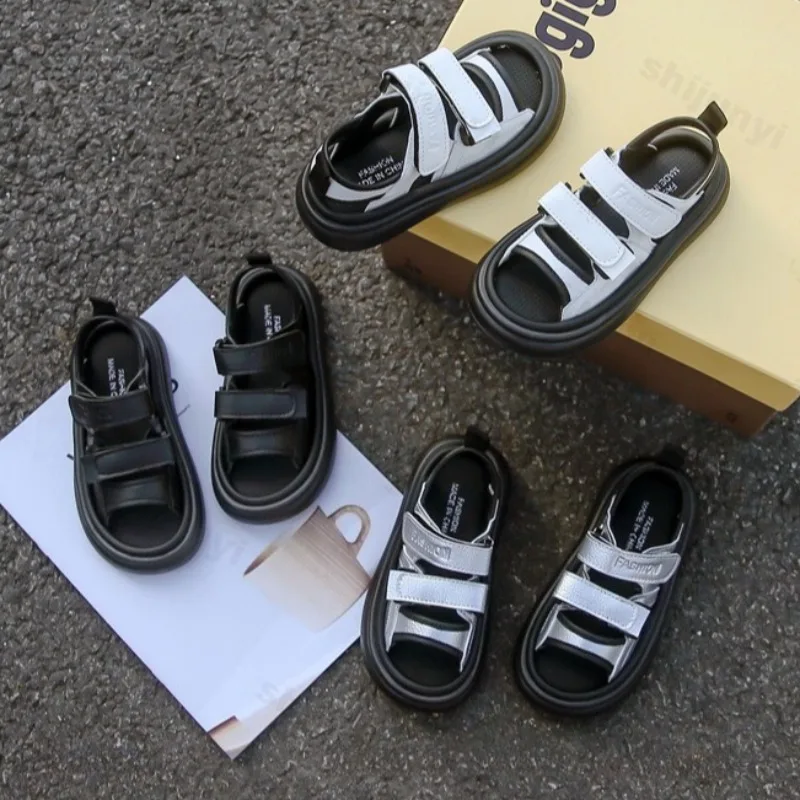 

Children's Fashion Casual Sandals 2025 Summer Boys' Comfortable Breathable Versatile Cool Shoes Girls' Thick Sole Beach Sneakers