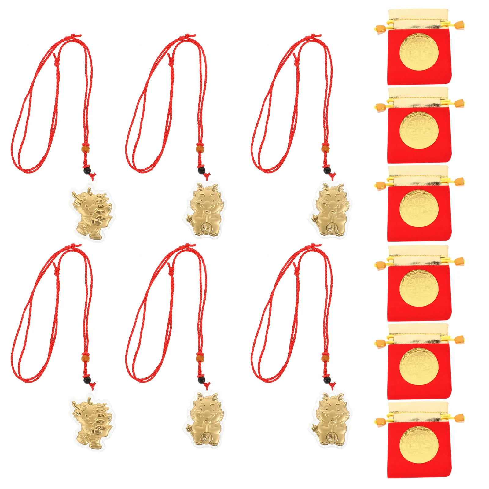 

Year of The Dragon Pendant Necklace Design Totem Women Toggle Car Tiny Chinese New Acrylic Charms Woman