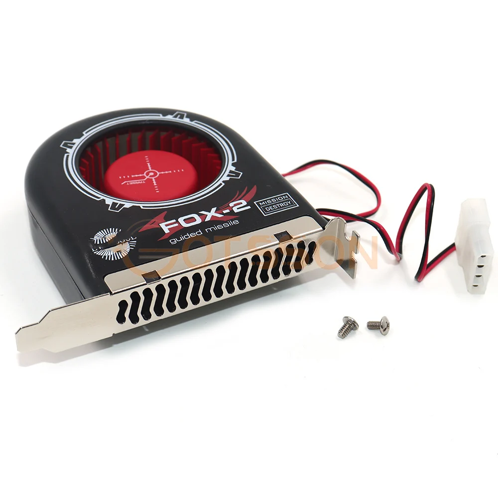 1 sztuk FOX-2 komputer stancjonarny obudowa obudowa radiator PCI chłodnica wentylator chłodnicy dmuchawa 2200 obr./min 2Pin IDE Molex Power