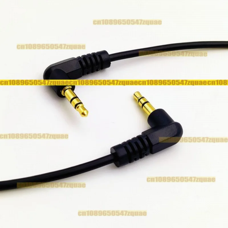 

angle 3.5mm Stereo aux Cable 3-poles Gold-plated 90 degree 1meter 3-poles