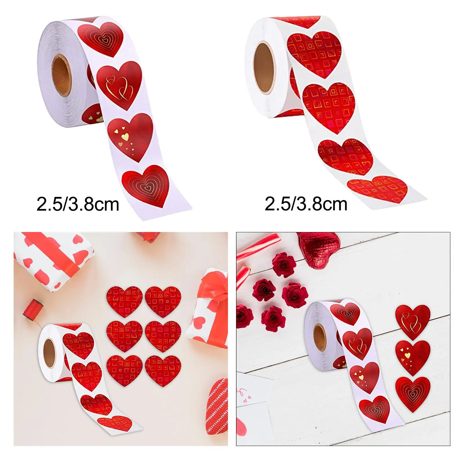 Valentine's Day Stickers Envelope Stickers Sealing Labels Love Stickers for Present Tags