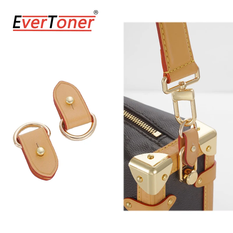 EverToner Replacement Pu Leather Bag Strap Buckle for L side trunk DIY Bag Part Accessories Hardware Guard Anti-wear Buckle