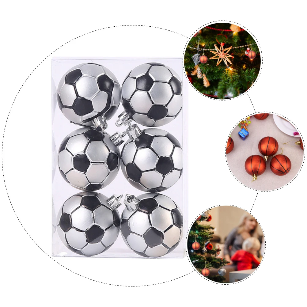 

1Set Christmas Ball Ornaments Sports Design Plastic Xmas Party Hanging Balls Decorations for Tree Centerpieces Supplies