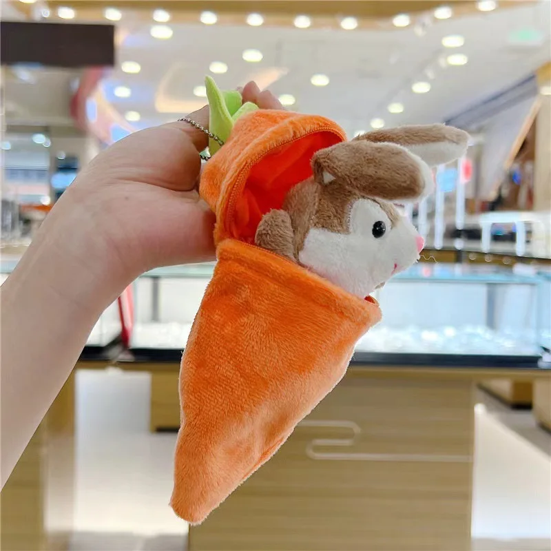 Detachable2026 lindo conejo de zanahoria de juguete de peluche creativo desmontable oreja de conejo colgante bebé abrazo conejo muñeca regalo de cumpleaños para niños