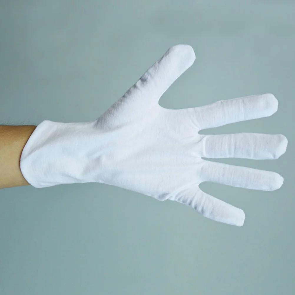 6pcs White Work Cotton White Work Factory Gloves For Factory Industrial Use Protective Cotton Gloves