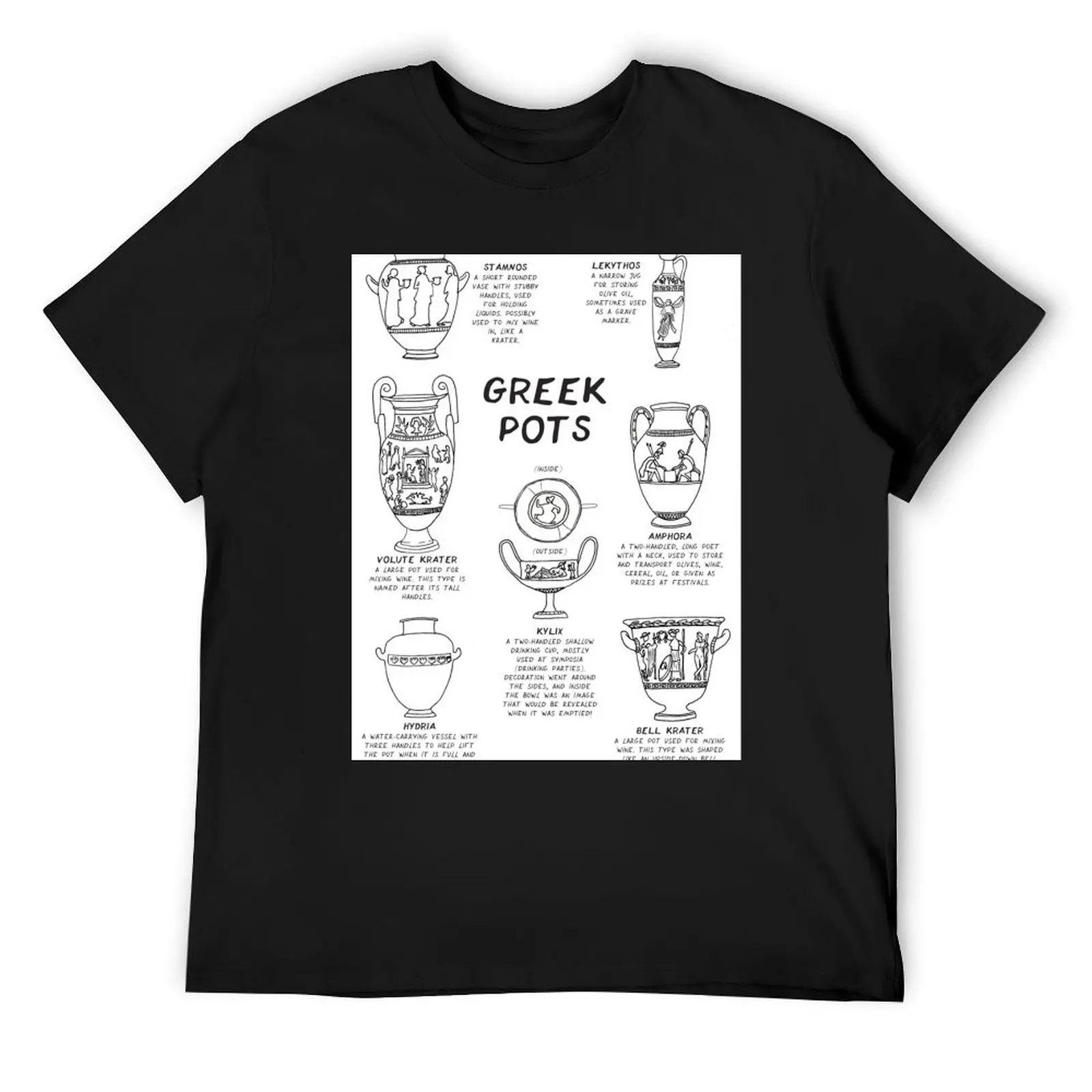 Greek Myth Comix - Guide to Greek Pottery T-Shirt tees summer tops quick-drying anime Men's t shirts