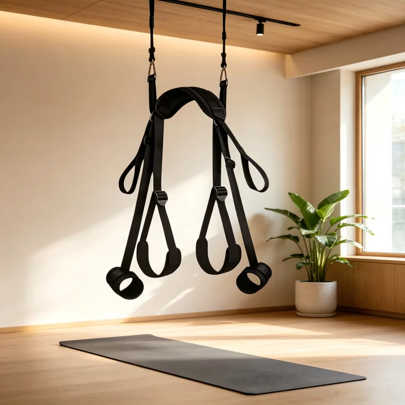 Yoga-Beinstretchband Verstellbares Mehrfachschlaufenband für Pilates Physiotherapie Flexibilitätstraining – Detail 4