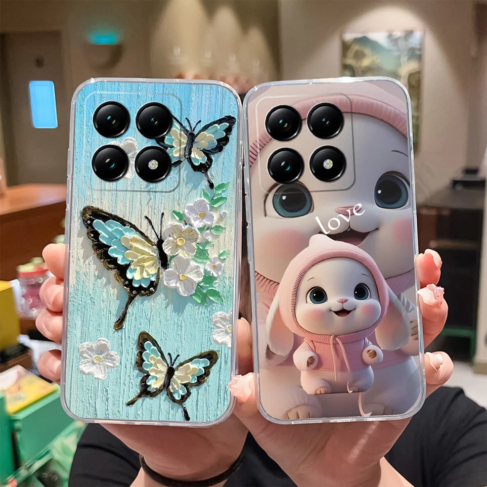 حافظة لهاتف Xiaomi 14T 14T Pro 14 14 حافظة لطيفة على شكل باندا كوكه غطاء خلفي من السيليكون الناعم من مادة البولي يوريثان لهاتف Xiaomi14T Funda 14TPro Carcas