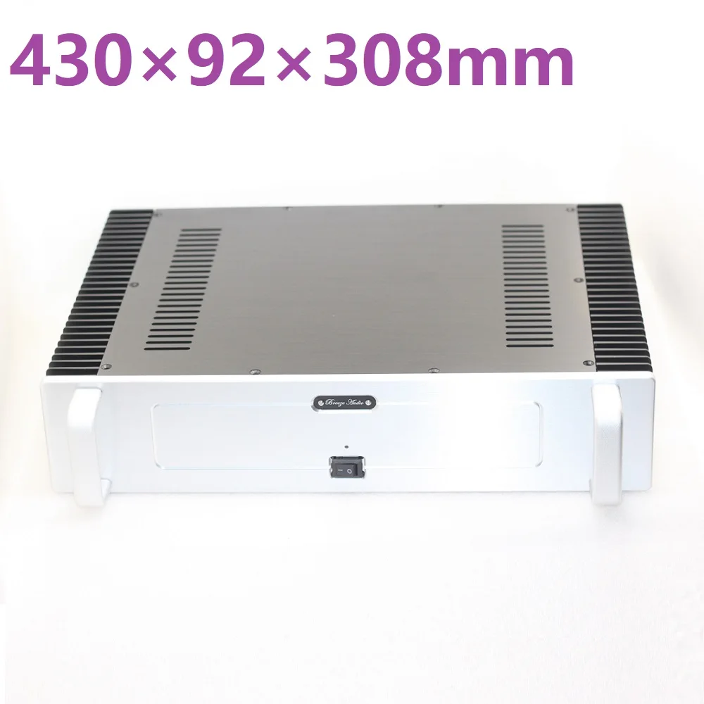 

W430 H90 D308 Handle Heat Sink DIY Power Amplifier Supply Chassis Aluminum Home Audio Music Box Preamplifier Enclosure DAC Shell