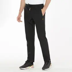 Calça de Montanhismo Elástico de Pelúcia Masculina, Monocromática, Espessada, Impermeável, À Prova de Frio, Esqui, Bolso, Simplicidade, Outono, Inverno