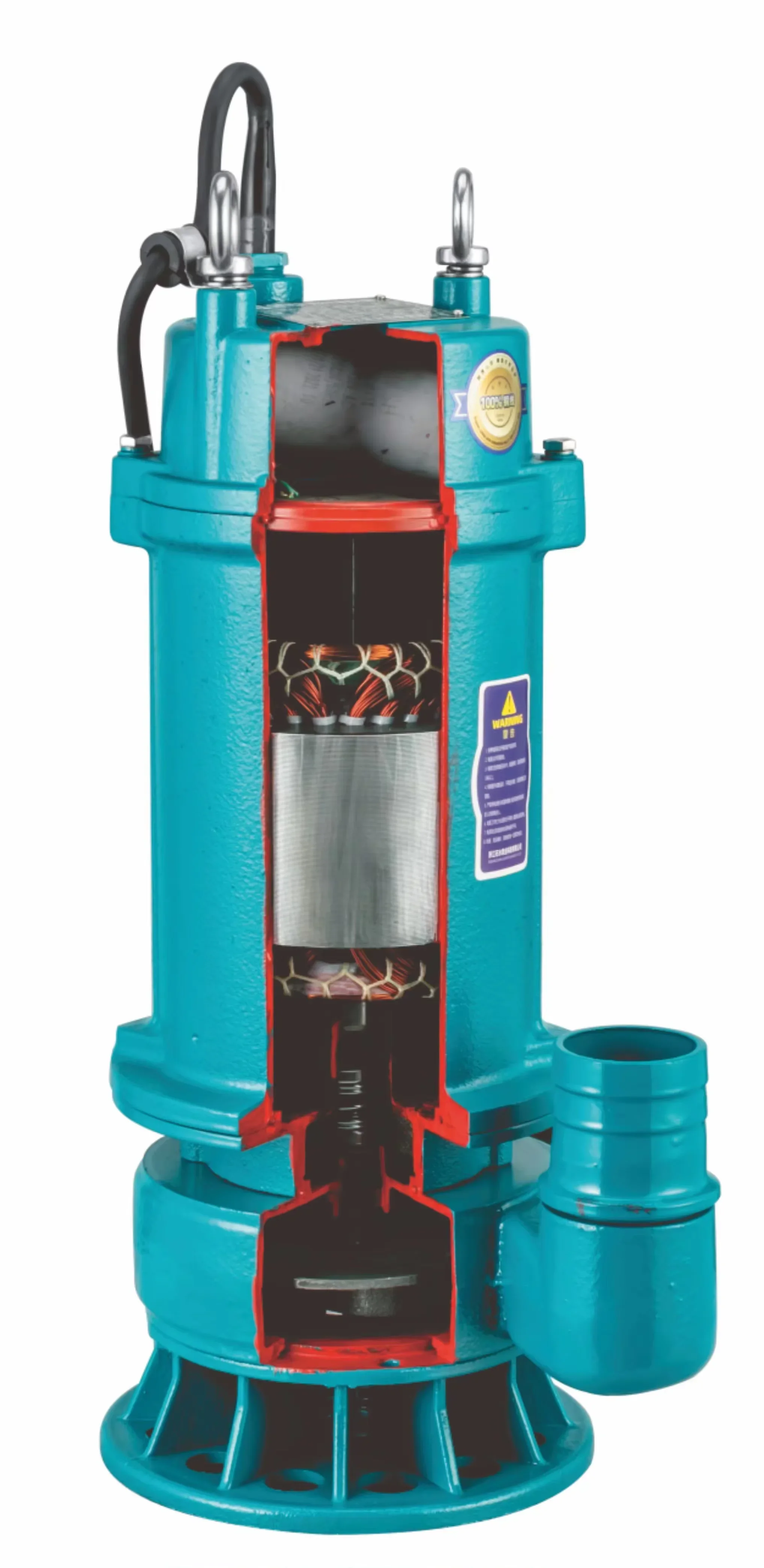 304 stainless steel screw interface or flange interface diameter WQS submersible sewage pump