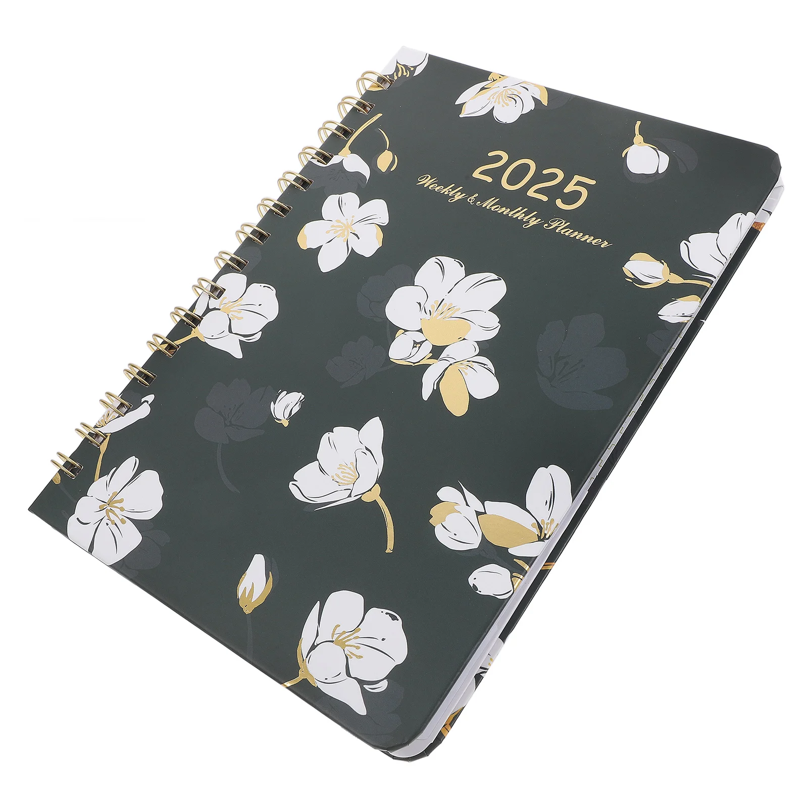 

2025 Daily Journal Calendar Writing Diary Spiral Planner Notebook Vacation Travel Metal Pocket Work Agenda