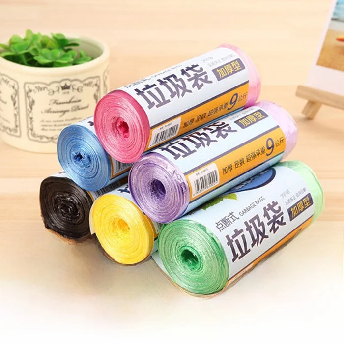 Black Thickened Kitchen Garbage Bags Small Size 30x40cm Disposable Point Break Type Home Use Trash Bags Family Cleaning Tools