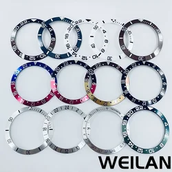 38mm Ceramic And Aluminum Ring GMT Diver's Style Watch Bezel Insert For 40mm Watch Cases Replace Accessory Diving Bezel Ring