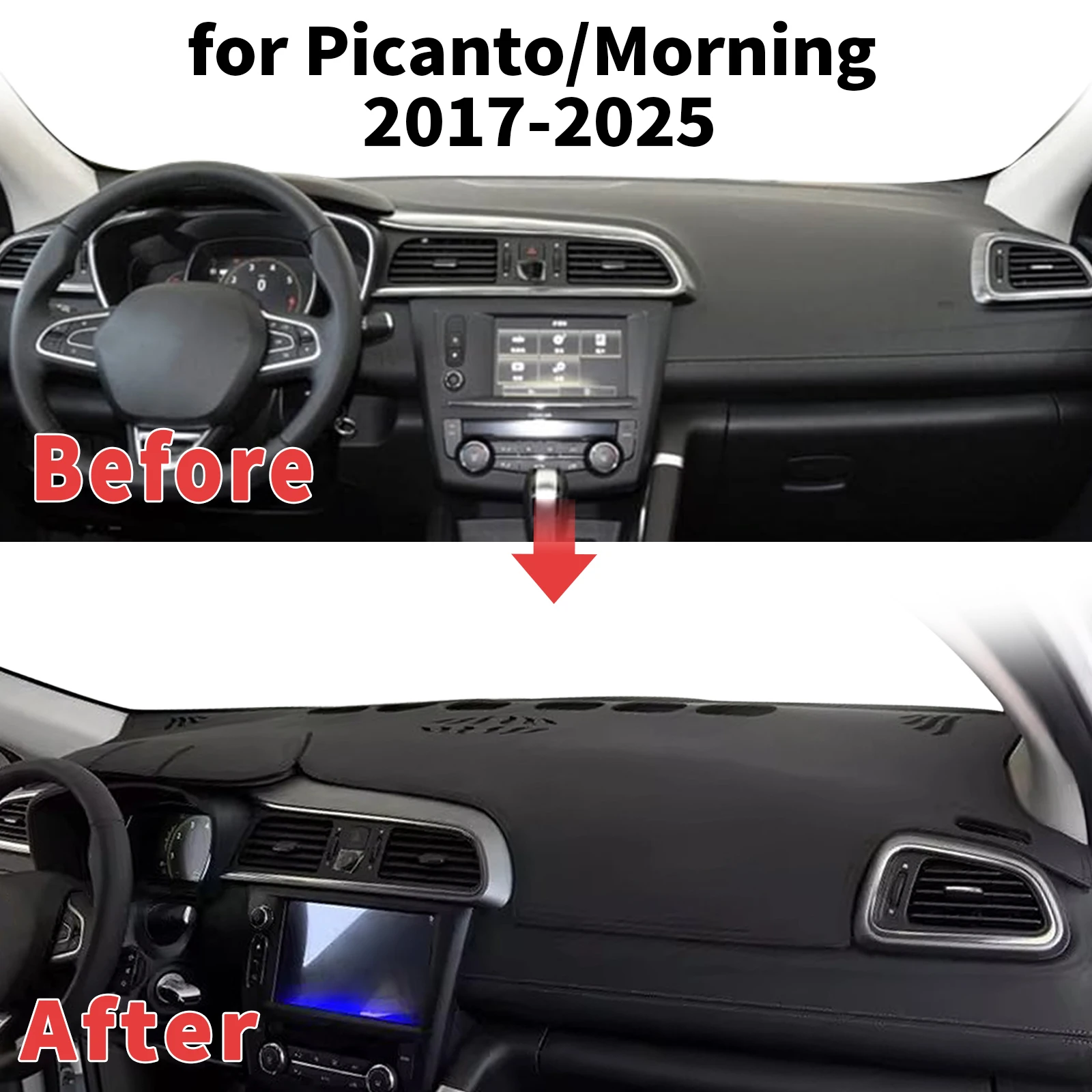 for Renault Kadjar 2019-2015 Dashboard Cover Sun Shade Protector Dashmat Anti-Glare UV Block Carpet Mat Automotive Dash Mat 4