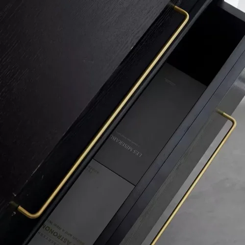 Imagen 2 del producto Tiradores de almacenamiento de armario de cocina largos de latón macizo, tiradores de cajones modernos, tiradores de puertas de armario, tiradores de puertas de muebles nórdicos