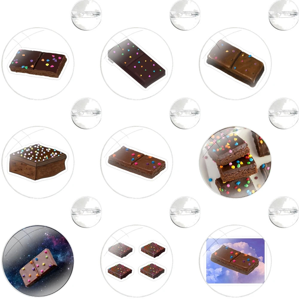 Cosmic Brownie Floating In The Sky Pins Badge Metal Brooches For Clothes Backpack Decoration gift