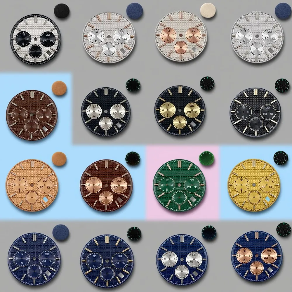 

Latest styles 31.8mm S Logo Dial Suitable For VK63 Japan Movement Green Luminous Watch Modification Accessories