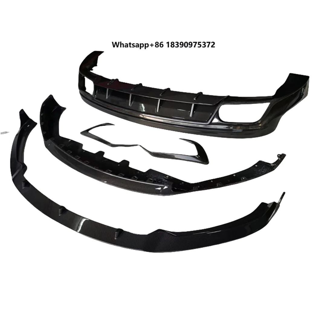 PK Style Full Set Front Lip Splitter Rear Diffuser Canards Carbon Fiber Body Kit Parts Fits for  Bodykit 2018+