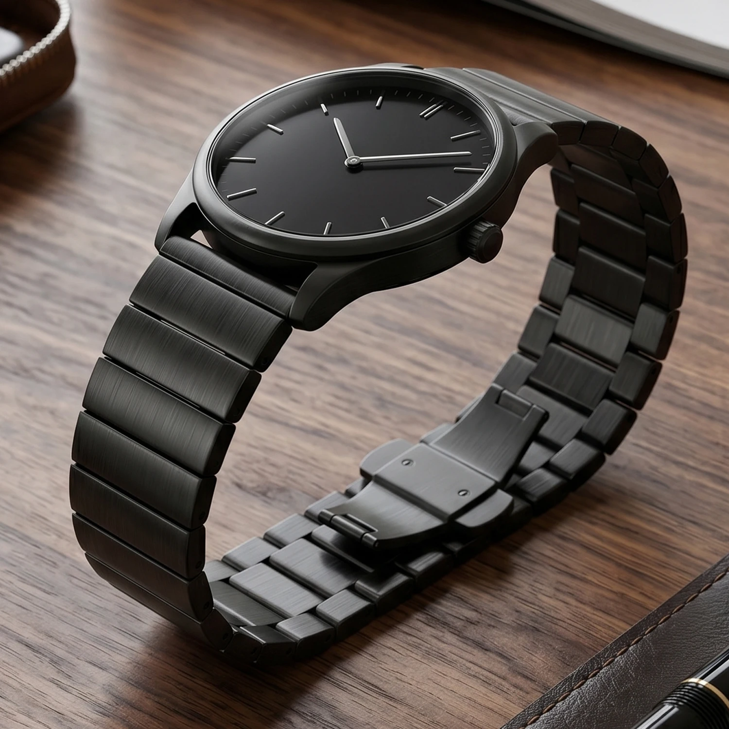 Universal Solid Stainless Steel Watch Band 16 18 20 22mm Silver Black Metal Strap Compatible with Samsung Gear Huawei Smartwatch